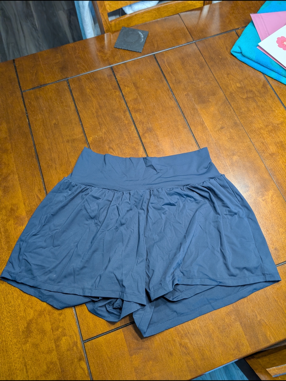 Halara Navy Blue Flowy Skort Built-In Shorts Size XL